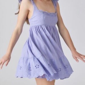 Urban Outfitters | Dresses | Urban Outfitters Lavender Fields Babydoll  Minidress Eyelet Details M | Poshmark